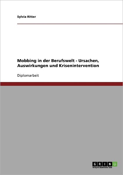 Cover for Ritter · Mobbing in der Berufswelt - Ursa (Book) [German edition] (2007)