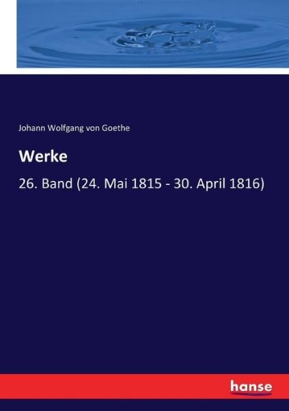 Cover for Goethe · Werke (Buch) (2017)