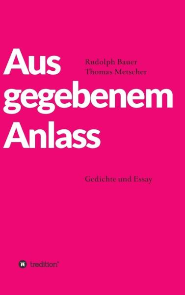 Cover for Metscher · Aus gegebenem Anlass (Book) (2018)