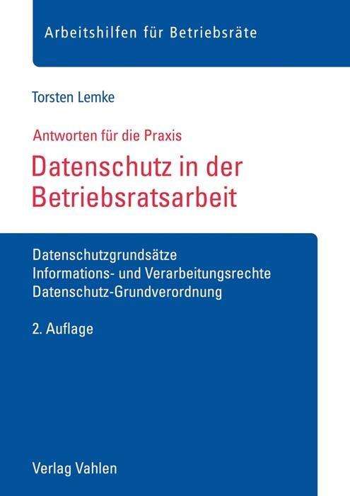 Cover for Lemke · Datenschutz in der Betriebsratsar (Book)