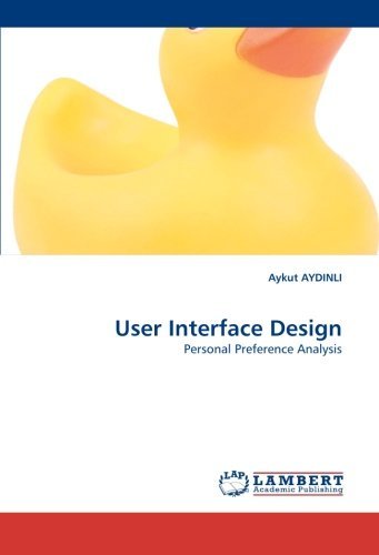 Cover for Aykut Aydinli · User Interface Design: Personal Preference Analysis (Pocketbok) (2010)