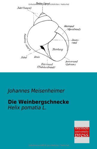 Die Weinbergschnecke: Helix Pomatia L. - Johannes Meisenheimer - Books - Bremen University Press - 9783955621568 - January 21, 2013