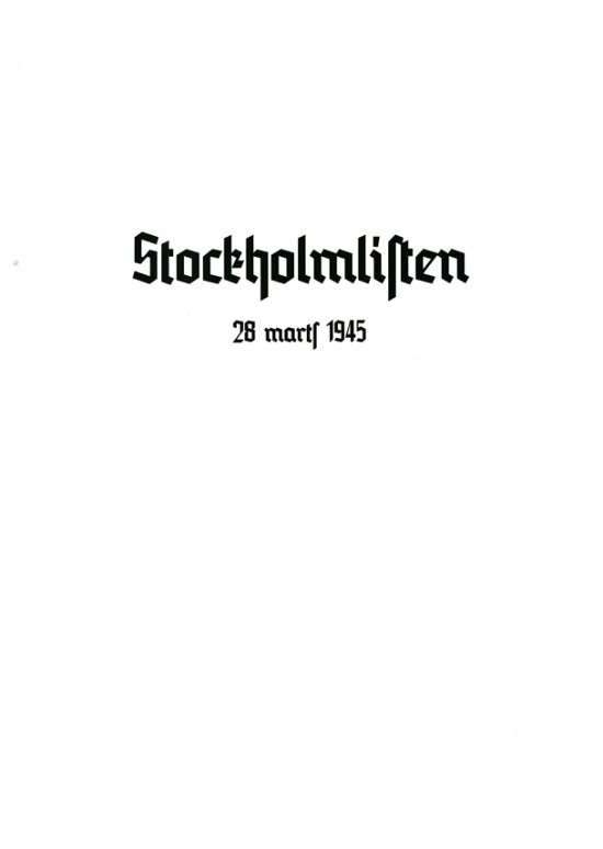 Cover for De Illegale Organisationer i Danmark · Stockholmlisten (Heftet bok) [1. utgave] (2019)