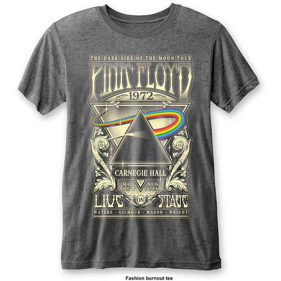 Pink Floyd Unisex T-Shirt: Carnegie Hall (Burnout) - Pink Floyd - Mercancía - Perryscope - 5055979983569 - 