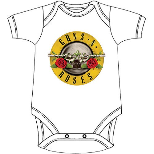 Cover for Guns N Roses · Guns N' Roses Kids Baby Grow: Classic Logo (0-3 Months) (CLOTHES) [size 0-6mths] [White - Kids edition]