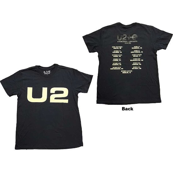 U2 Unisex T-Shirt: Logo 2018 (Ex-Tour & Back Print) - U2 - Produtos -  - 5056561002569 - 
