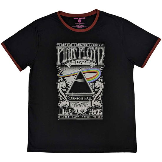 Pink Floyd Unisex Ringer T-Shirt: Carnegie Hall Poster - Pink Floyd - Merchandise -  - 5056737210569 - 