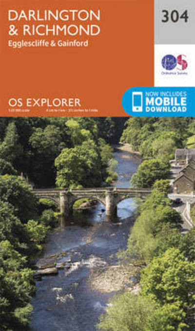 Darlington and Richmond - OS Explorer Map - Ordnance Survey - Books - Ordnance Survey - 9780319245569 - September 16, 2015