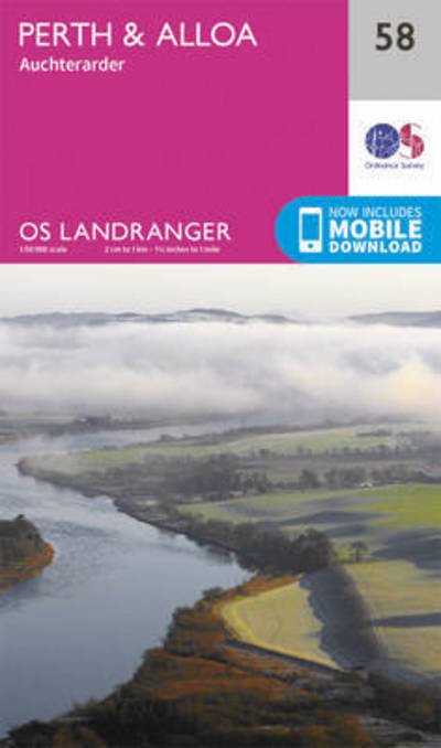 Cover for Ordnance Survey · Perth &amp; Alloa, Auchterarder - OS Landranger Map (Landkart) [February 2016 edition] (2016)