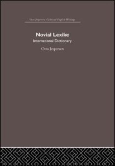 Novial Lexike - Otto Jespersen - Otto Jespersen - Libros - Taylor & Francis Ltd - 9780415402569 - 16 de octubre de 2006