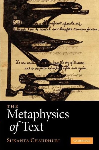 Cover for Chaudhuri, Sukanta (Professor, Jadavpur University, Kolkata) · The Metaphysics of Text (Paperback Bog) (2013)