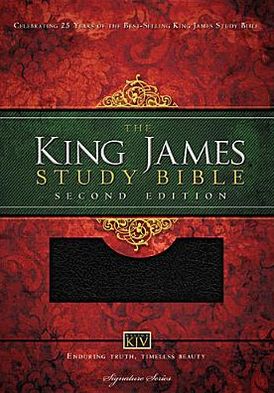 Cover for Thomas Nelson · KJV Study Bible, Large Print, Bonded Leather, Black, Red Letter: Second Edition (Leather Book) [Large type / large print edition] (2013)
