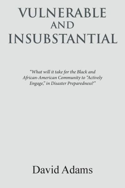 Cover for David Adams · Vulnerable and Insubstantial (Paperback Book) (2017)