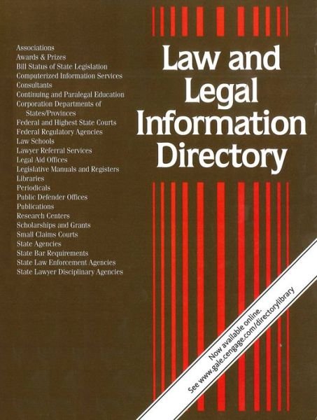 Cover for Gale · Law &amp; Legal Information Directory (Paperback Book) (2015)