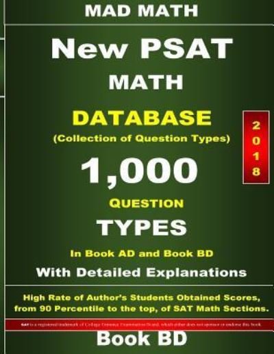 Cover for John Su · 2018 New PSAT Math Database Book Bd (Paperback Book) (2018)