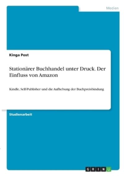 Stationärer Buchhandel unter Druck - Post - Other -  - 9783346295569 - 