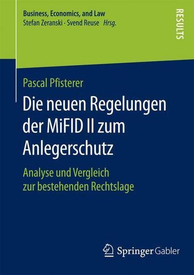 Cover for Pfisterer · Die neuen Regelungen der MiFI (Bog) (2015)