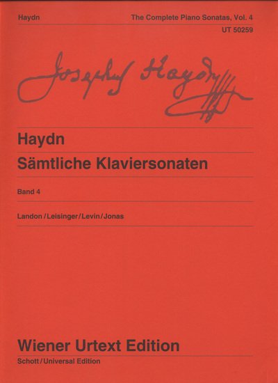 Complete Piano Sonatas Vol. 4 - Joseph Haydn - Bøger - Wiener Urtext Edition, Musikverlag Gesmb - 9783850556569 - 4. april 2011