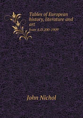 Cover for John Nichol · Tables of European History, Literature and Art from A.d.200-1909 (Taschenbuch) (2014)