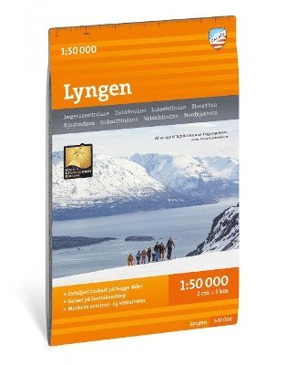 Cover for Lyngen Hiking Map - Mountain map detailed scale (Map) (2023)