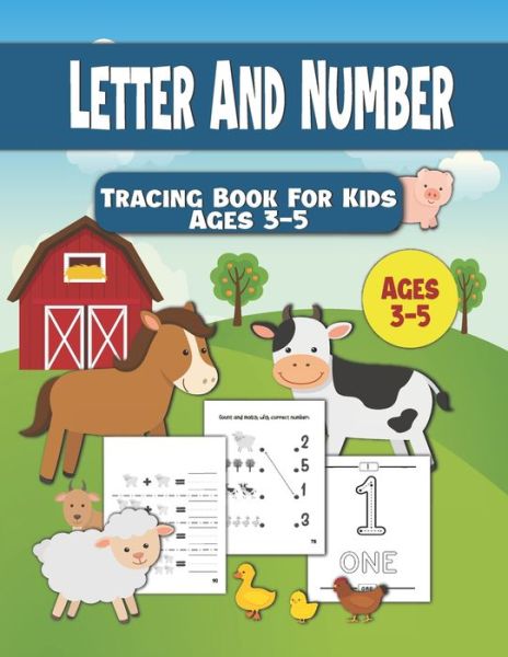 Cover for A E Math Prints · Letter And Number Tracing Book For Kids Ages 3-5 (Paperback Book) (2020)