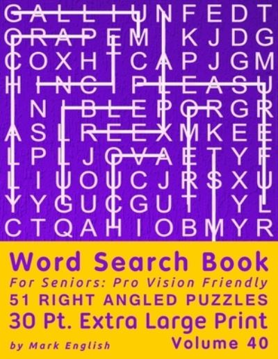 Cover for Mark English · Word Search Book For Seniors (Paperback Book) (2020)