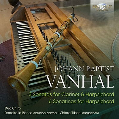Cover for Duo Chiro · Vanhal: 3 Sonatas for Clarinet &amp; Harpsichord (CD) (2022)