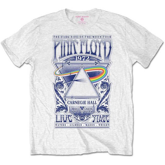 Cover for Pink Floyd · Pink Floyd: Carnegie Hall Poster (T-Shirt Unisex Tg. M) (T-shirt) [size M] [White - Unisex edition]
