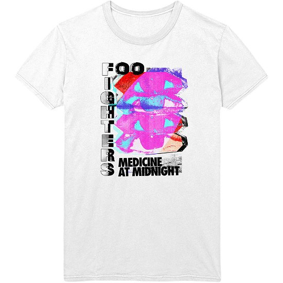 Cover for Foo Fighters · Foo Fighters Unisex T-Shirt: Medicine At Midnight Tilt (T-shirt) [size S] [White - Unisex edition] (2021)