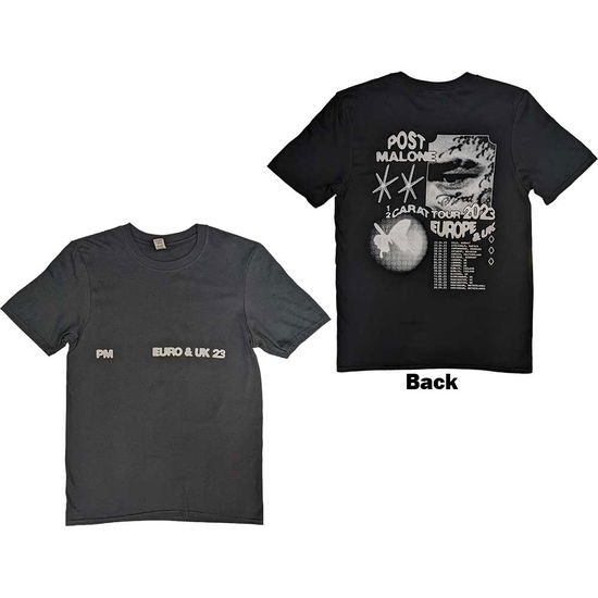 Cover for Post Malone · Post Malone Unisex T-Shirt: Collage (Black) (Back Print &amp; Ex-Tour) (T-shirt) [size S] (2024)