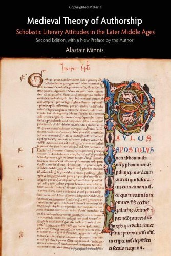 Cover for Alastair Minnis · Medieval Theory of Authorship: Scholastic Literary Attitudes in the Later Middle Ages - The Middle Ages Series (Pocketbok) (2010)