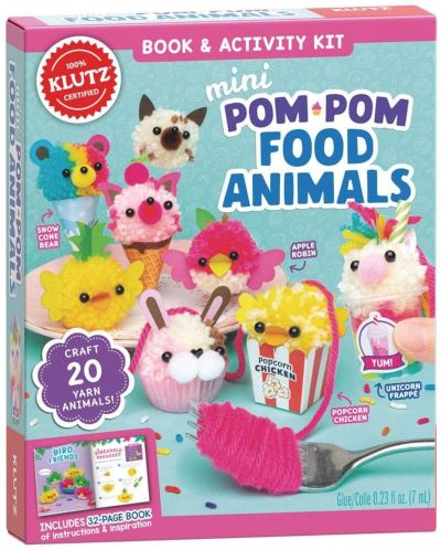 Mini Pom-Pom Food Animals - Klutz - Editors of Klutz - Kirjat - Scholastic US - 9781338829570 - torstai 1. syyskuuta 2022