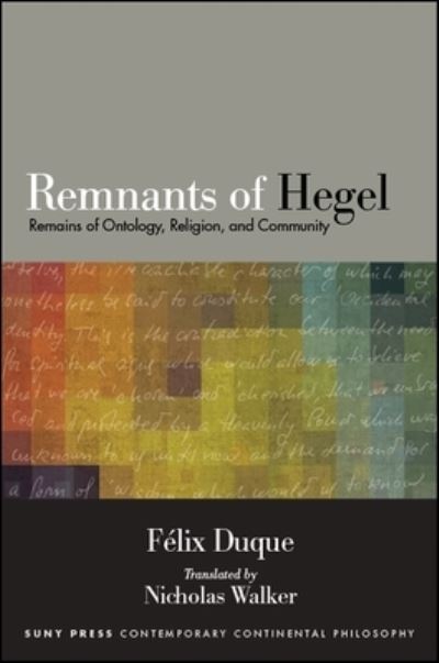 Cover for Nicholas Walker · Remnants of Hegel (Book) (2018)