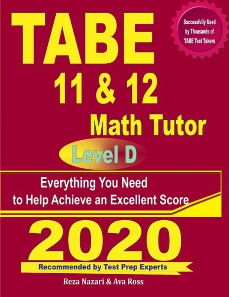 Cover for Ava Ross · TABE 11 &amp; 12 Math Tutor: Everything You Need to Help Achieve an Excellent Score (Taschenbuch) (2020)
