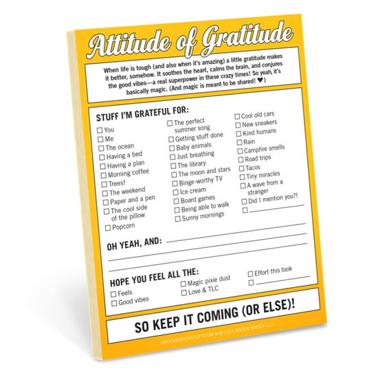 Cover for Knock Knock Attitude of Gratitude Nifty Note Pad (Print) (2022)