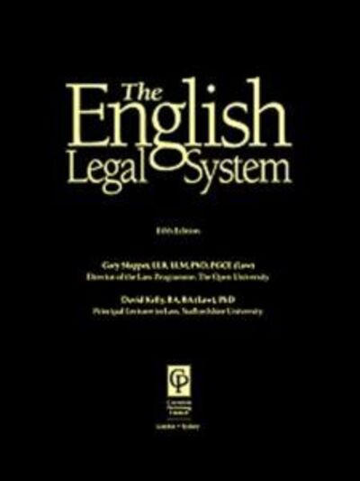 Cover for Gary Slapper · The English Legal System 5/e (Paperback Book) (2001)