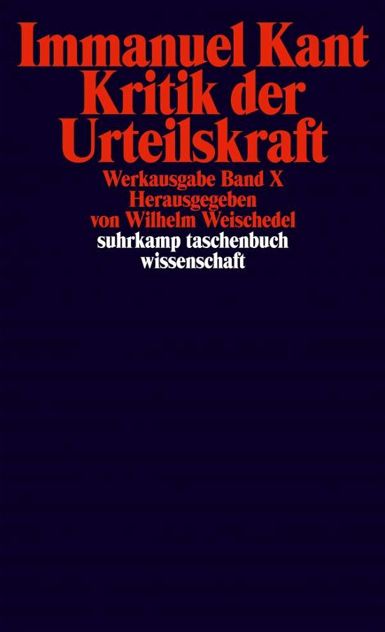 Cover for Immanuel Kant · Suhrk.TB.Wi.0057 Kant.Kritik d.Urteilkr (Book)