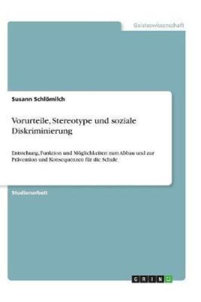 Cover for Schlömilch · Vorurteile, Stereotype und s (Book)