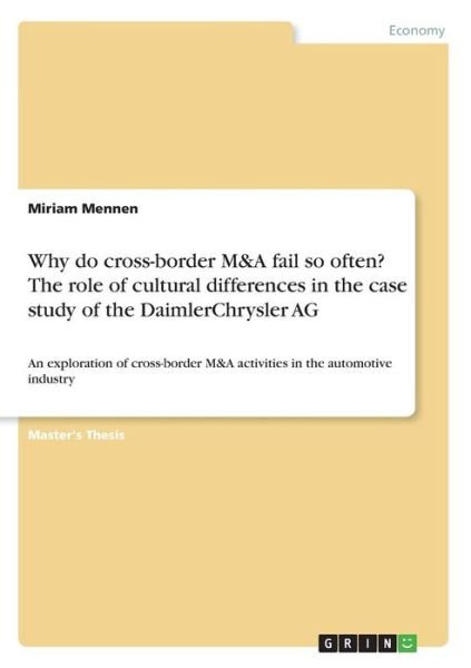 Cover for Mennen · Why do cross-border M&amp;A fail so (Book)