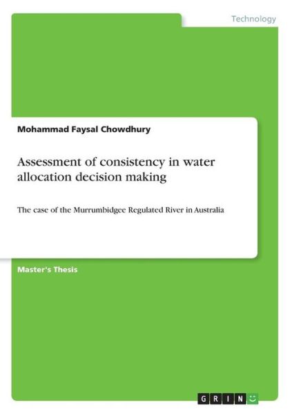 Cover for Chowdhury · Assessment of consistency in (Book)