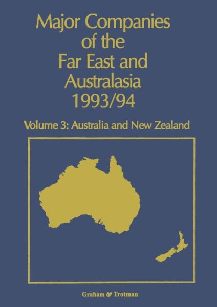 Cover for Jennifer L. Carr · Major Companies of The Far East and Australasia 1993/94: Volume 3: Australia and New Zealand (Paperback Book) [Softcover reprint of the original 1st ed. 1993 edition] (2011)