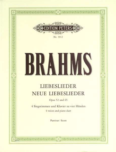 Liebeslieder and New Liebeslieder Waltzes - Johannes Brahms - Livres - Edition Peters - 9790014019570 - 12 avril 2001