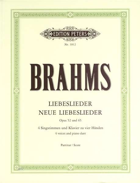 Liebeslieder and New Liebeslieder Waltzes - Johannes Brahms - Bøger - Edition Peters - 9790014019570 - 12. april 2001