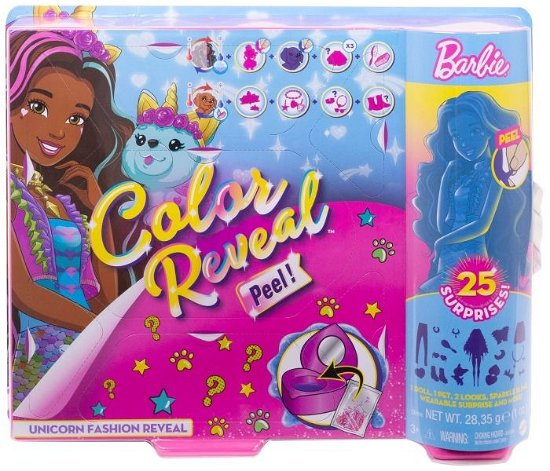 Cover for Barbie · Color Reveal Peel Unicorn Fashion Reveal Doll (Gxv95) (Leksaker) (2021)