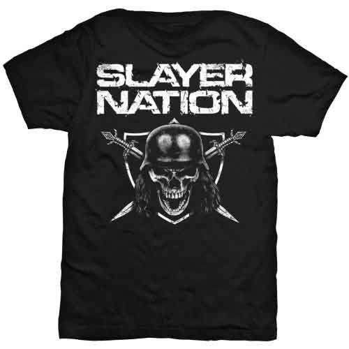 Slayer Unisex T-Shirt: Slayer Nation - Slayer - Produtos - Global - Apparel - 5055295392571 - 