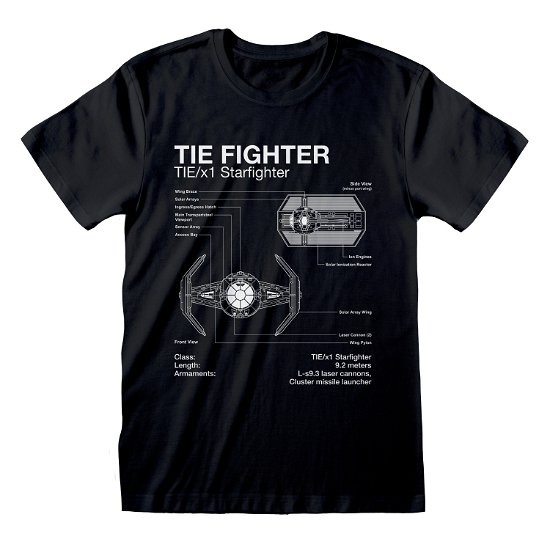 STAR WARS - T-Shirt - Tie Fighter Sketch - T-Shirt - Koopwaar -  - 5055910354571 - 1 november 2019