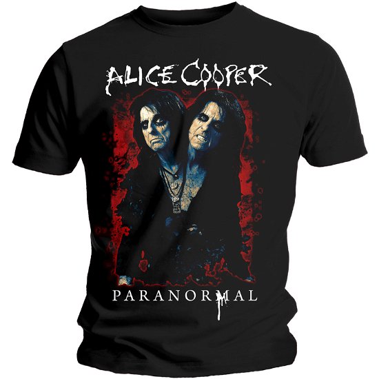 Alice Cooper Unisex T-Shirt: Paranormal Splatter - Alice Cooper - Merchandise - Global - Apparel - 5056170618571 - 8. januar 2020