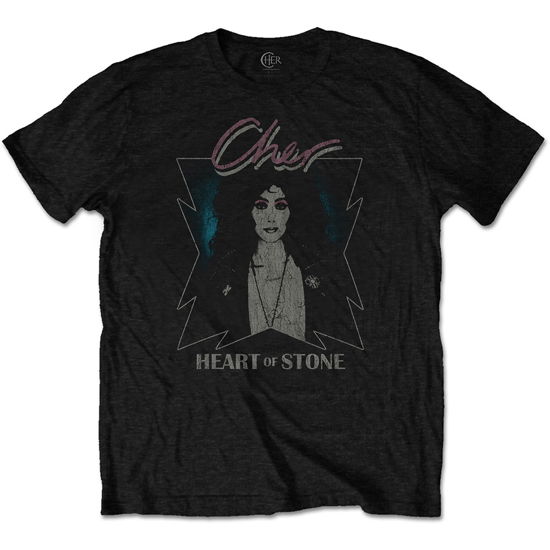 Cover for Cher · Cher Unisex T-Shirt: Heart of Stone (T-shirt) [size S] [Black - Unisex edition]