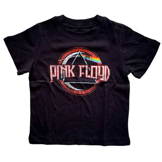 Cover for Pink Floyd · Pink Floyd Kids Toddler T-Shirt: Vintage Dark Side of the Moon Seal (3 Years) (T-shirt) [size 3-4yrs] [Black - Kids edition]