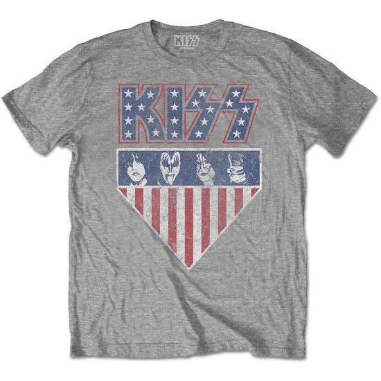 KISS Unisex T-Shirt: Stars And Stripes - Kiss - Merchandise -  - 5056368635571 - 